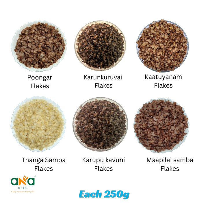 Rice flakes Combo-Each 250g-6 Varieties | Ana foods Salem – ANA FOODS